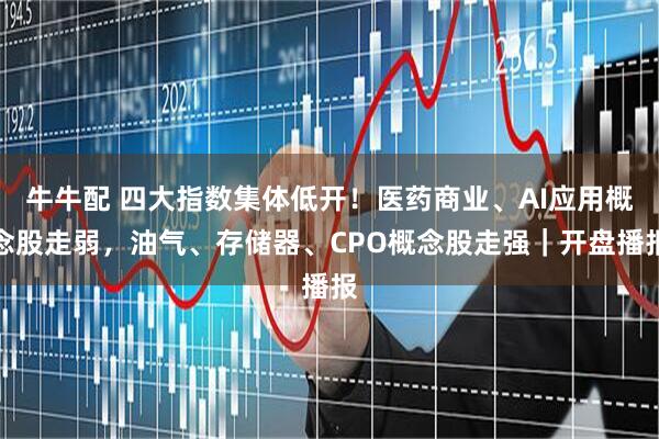 牛牛配 四大指数集体低开！医药商业、AI应用概念股走弱，油气、存储器、CPO概念股走强｜开盘播报